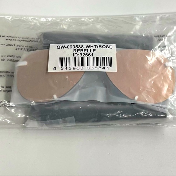 Quay Rebelle Aviator Sunglasses WHITE ROSE GOLD - Picture 6 of 6